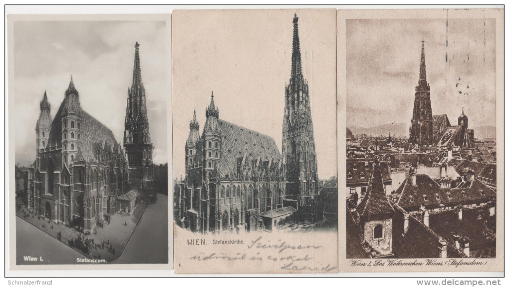 3 X AK Wien Stefansdom Stephanskirche Altstadt Mitte Österreich Austria Lot Sammlung - Stephansplatz