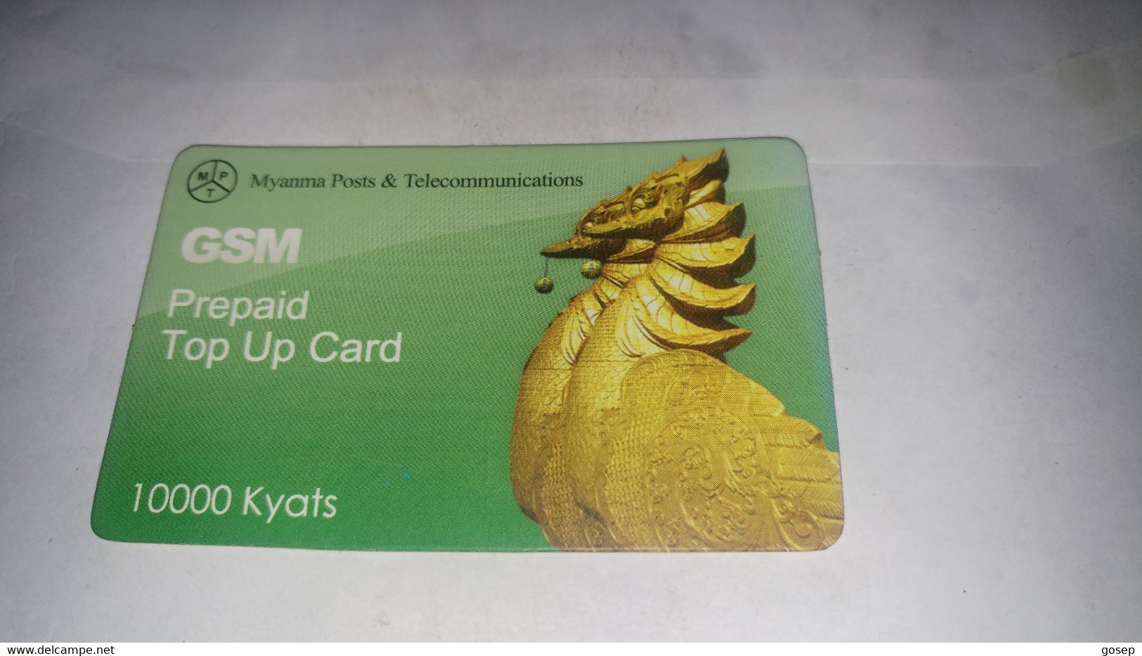 Myanmar- Birmanie Burma-elite Tech-10.000 Kyats-(5)-(2212120100080498-gsm Prepiad Top Card-used Card+1prepiad Card Free - Myanmar