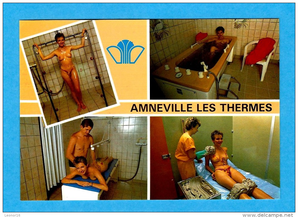 AMNEVILLE LES THERMES   -   ** 4 VUES DES SOINS PRODIGUES **  -   Editeur : PIERRON De Sarreguemines -  N° / - Autres & Non Classés