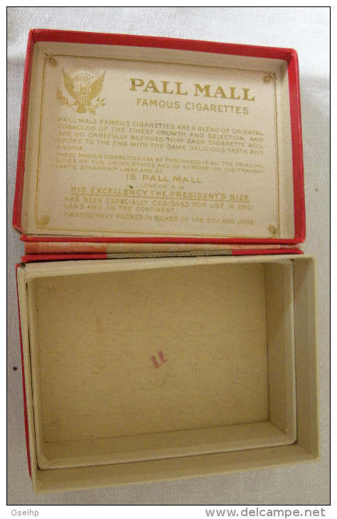 Ancienne Boite  Publicitaire Cigarettes PALL MALL BB Butler Butler New-York - Etui Cigarette Tabac - Porta Sigarette (vuoti)