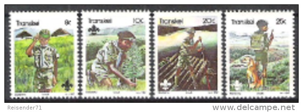 Transkei Südafrika RSA 1982 Organisationen Pfadfinder Scouting Scouts Jugend Gesellschaft Bäume Hunde, Mi. 103-6 ** - Transkei