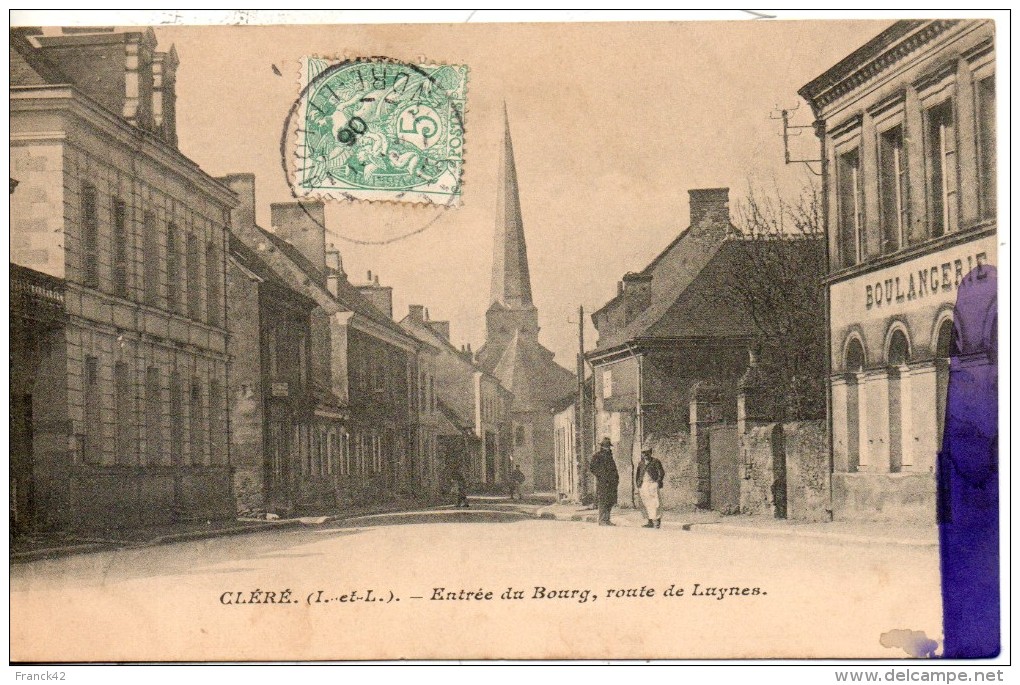 37. Cléré. Entrée Du Bourg, Route De Luynes - Cléré-les-Pins