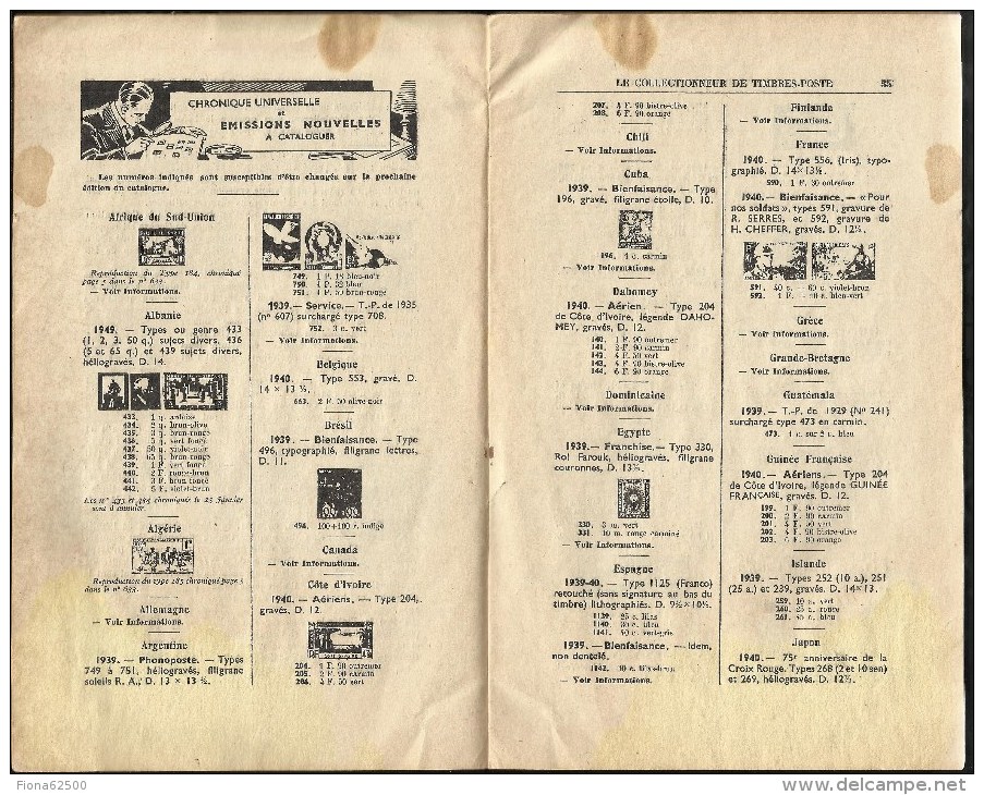 CATALOGUE . ARTHUR MAURY .  LE COLLECTIONNEUR DE TIMBRES - POSTE . N°  634 . 25 FEVRIER 1940 . - Lettres & Documents