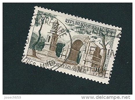 N° 1130 St Rémy Les Antiques  France 1957 Oblitéré Variété Bistre Claire - Gebruikt