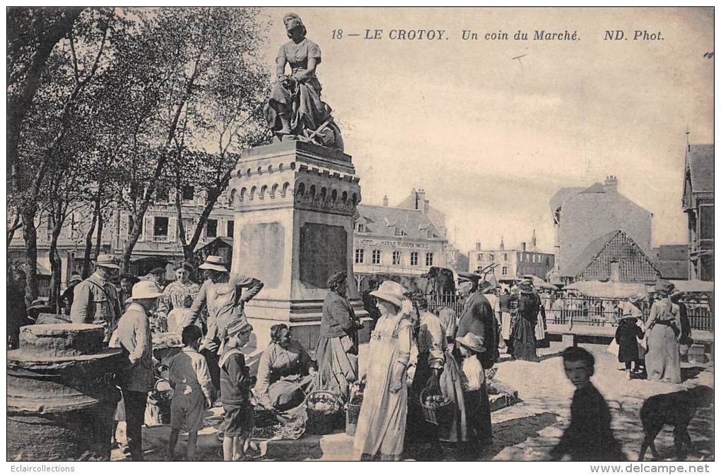 Le Crotoy     80       Un Coin Du Marché - Le Crotoy