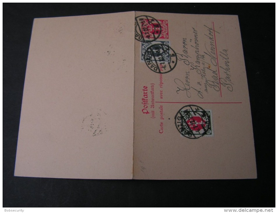 == Danzig Dopelkarte 1922 - Postal  Stationery