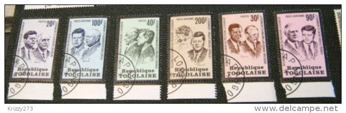 Togo 1973 The 10th Anniversary Of The Death Of John F. Kennedy And Airmail Full Set - Used - Togo (1960-...)