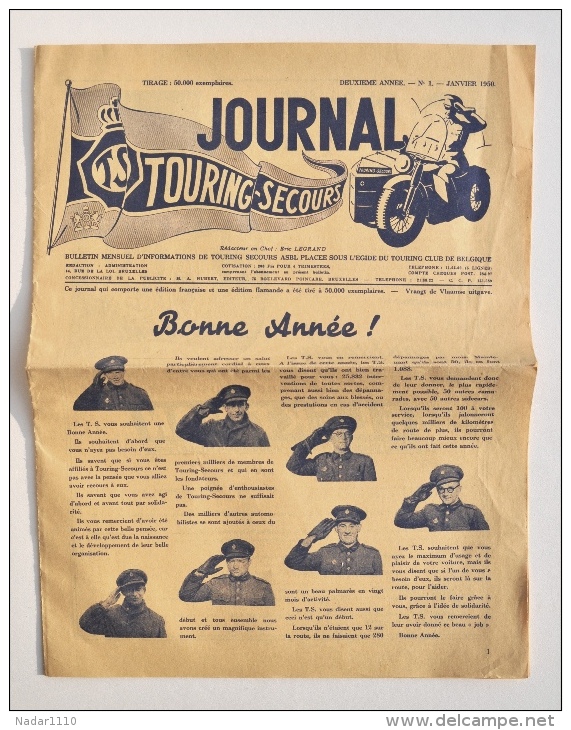 Journal TOURING-SECOURS Bonne Année 1950 - N° 1/1950 (2e Année) / General Motors - Cars & Transportation