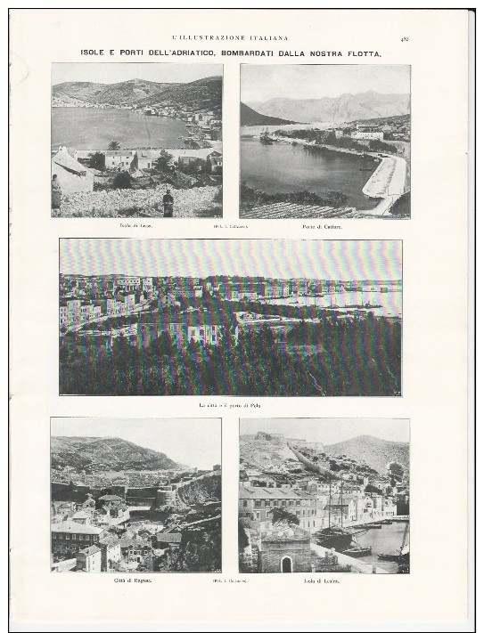 Riv.1915 Grande Incisione Del CADORE + Malborghetto Pontebba San Leopoldo Laglesie Lissa Vis Lesina Hvar Pula Kotor - Avant 1900