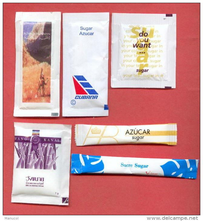 LOT DE SACHETS DE SUCRE DE COMPAGNIES AERIENNES - LOT N° 2 - Sucres