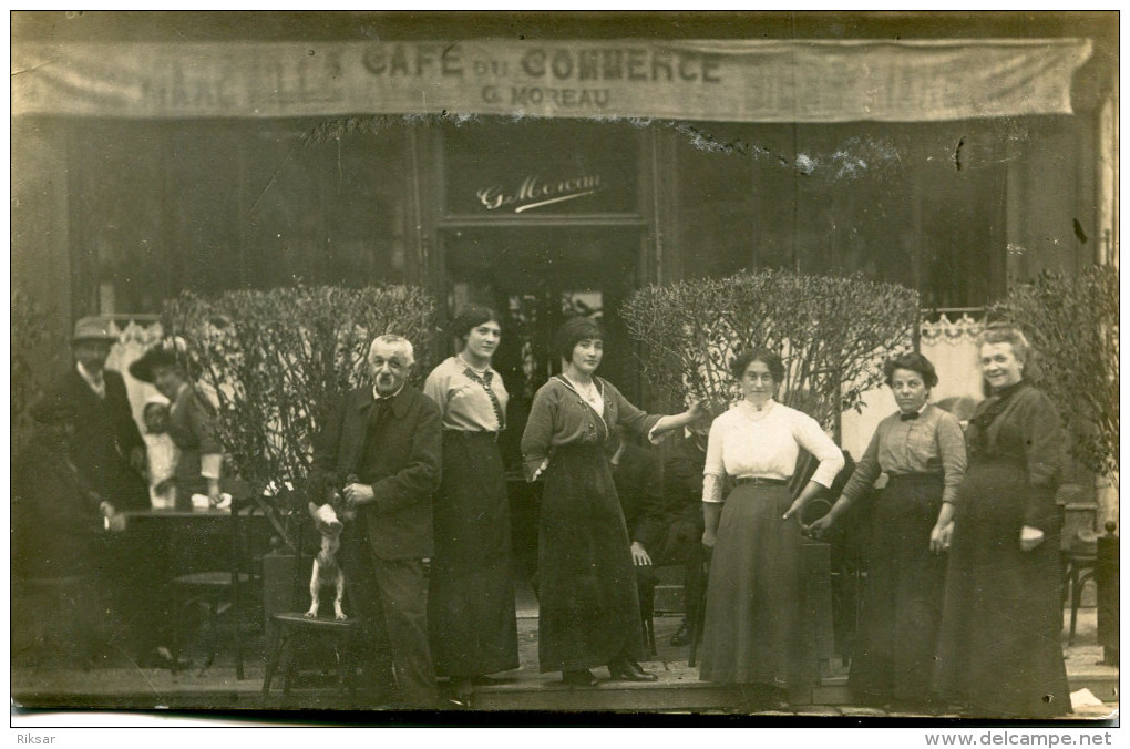 CAFE DU COMMERCE MOREAU(CARTE PHOTO) - Cafés