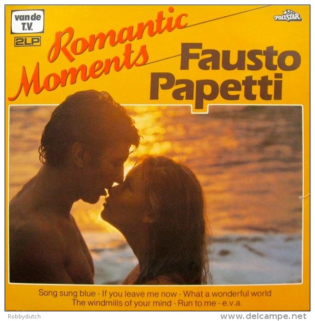 * 2LP *  FAUSTO PAPETTI - ROMANTIC MOMENTS (Holland 1980) - Instrumentaal