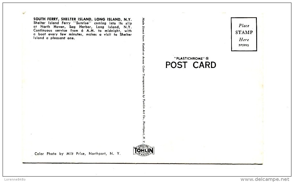 - ETATS UNIS - SOUTH FERRY SHELTER ISLANG - LONG ISLANG..... - Long Island