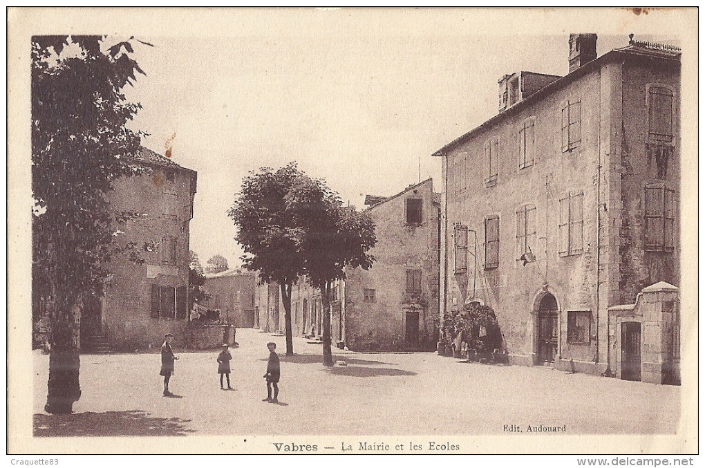 VABRES   LA MAIRIE ET LES ECOLES    BELLE CARTE ANIMEE - Vabres