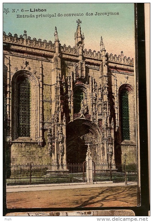 Portugal &  Bilhete Postal, Entrada Principal Do Convento Dos Jerónimos, Faro, Castelo Branco 1912 (256) - Briefe U. Dokumente