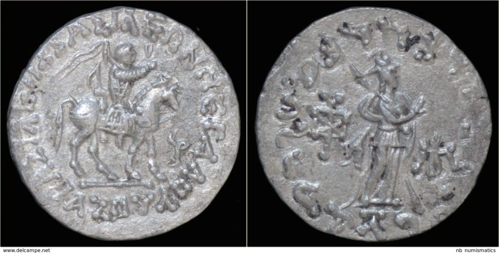 Indo-Scythian Kingdom Azes II AR Tetradrachm - Greche