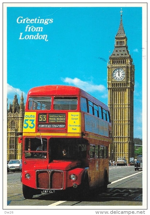 Bus Londoniens à Impériale - 7 CPA De Londres - Piccadilly Circus, Hyde Park, Oxford Street, Big Ben, Parlament... - Autobús & Autocar