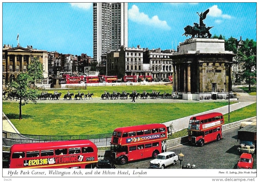 Bus Londoniens à Impériale - 7 CPA De Londres - Piccadilly Circus, Hyde Park, Oxford Street, Big Ben, Parlament... - Bus & Autocars