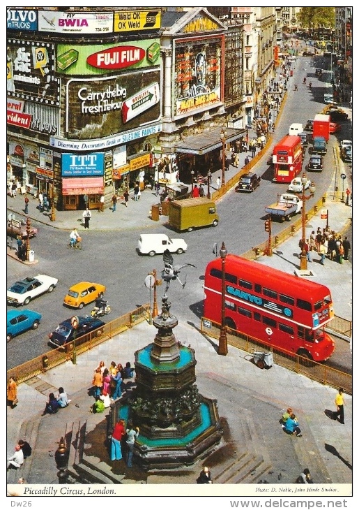 Bus Londoniens à Impériale - 7 CPA de Londres - Piccadilly Circus, Hyde Park, Oxford Street, Big Ben, Parlament...