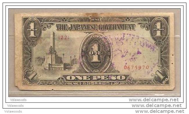 Filippine Occupazione Giapponese - Banconota Circolata Da 1 Peso - Non Comune - Philippines