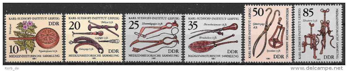 DDR 1981 / MiNr. 2640 - 2645   ** / MNH   (n2660) - Neufs