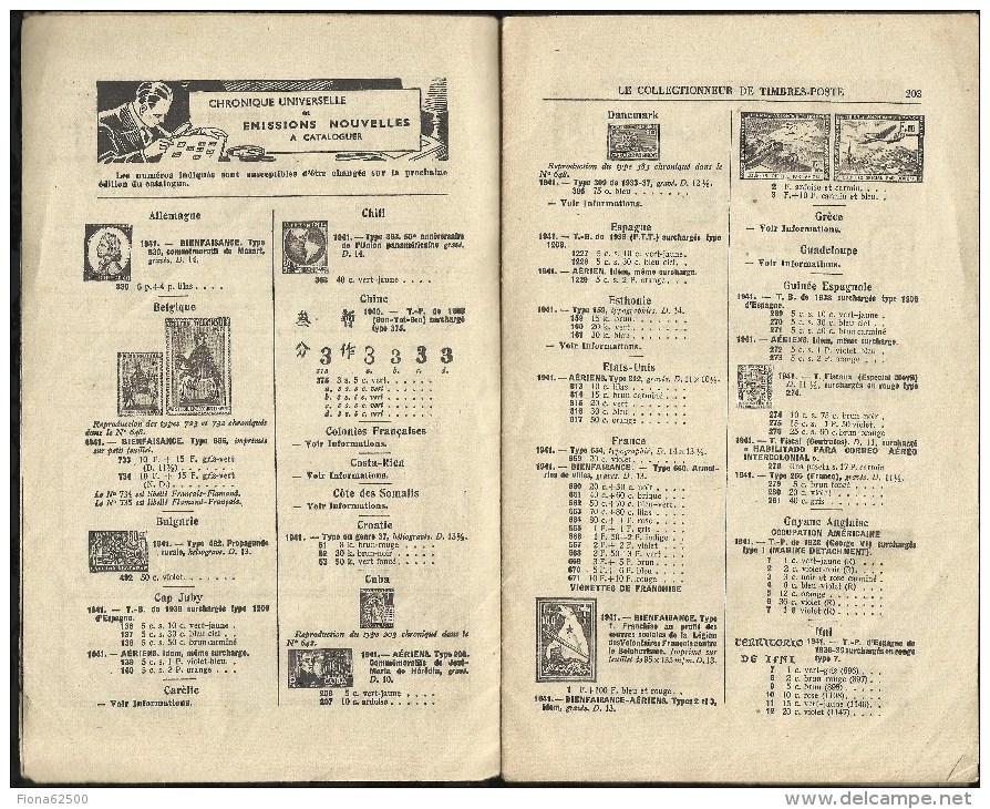 CATALOGUE . ARTHUR MAURY .  LE COLLECTIONNEUR DE TIMBRES - POSTE . N°  649 . 25 DECEMBRE 1941 . - Lettres & Documents