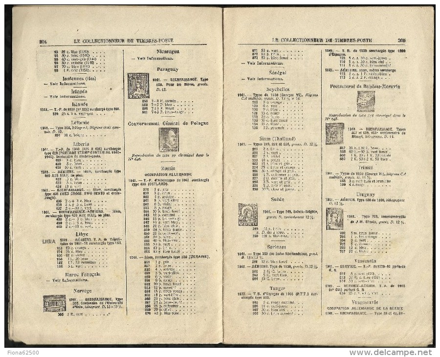 CATALOGUE . ARTHUR MAURY .  LE COLLECTIONNEUR DE TIMBRES - POSTE . N°  649 . 25 DECEMBRE 1941 . - Lettres & Documents