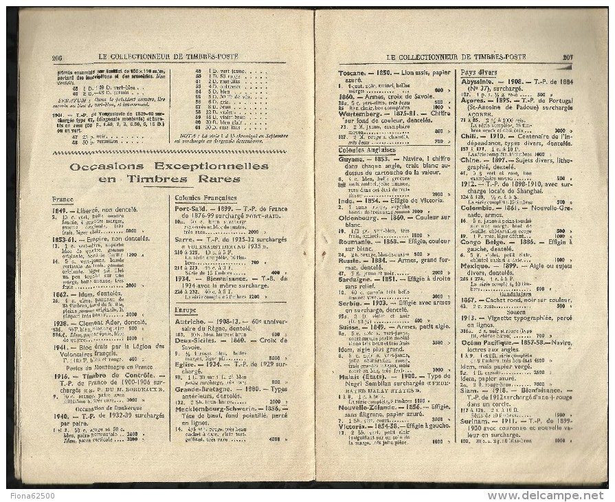 CATALOGUE . ARTHUR MAURY .  LE COLLECTIONNEUR DE TIMBRES - POSTE . N°  649 . 25 DECEMBRE 1941 . - Lettres & Documents