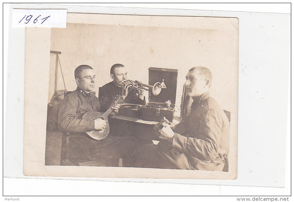 Soviet Russia 1937 Military Musicians Gramophone - Guerre, Militaire