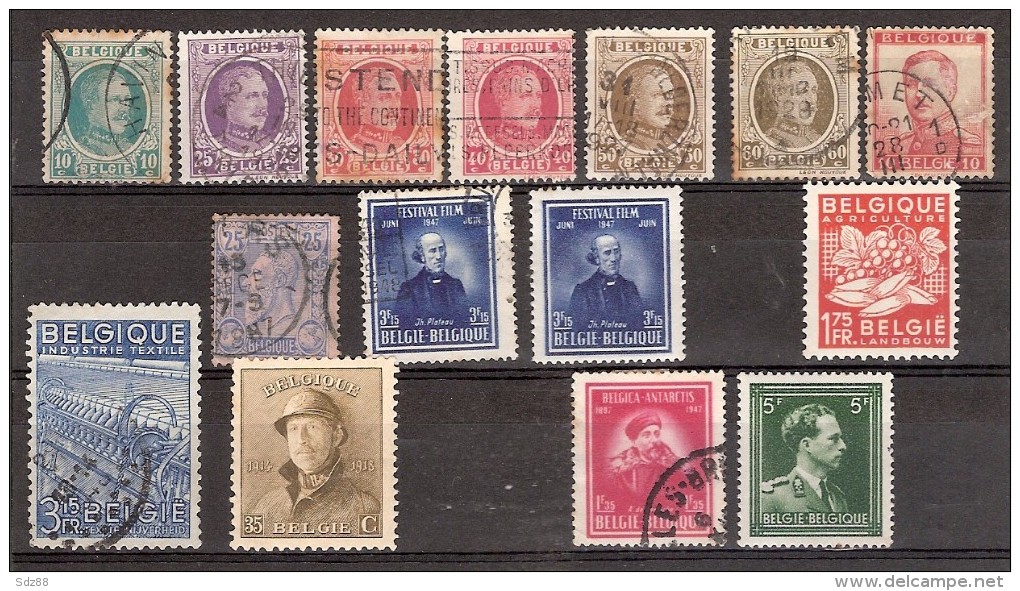 Belgique    Lot 8  Divers Oblitérés - Collections