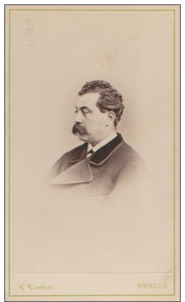 PHOTO CDV XIX° Portrait Homme Photographe Peintre LAMBERT PONTARLIER - Anciennes (Av. 1900)