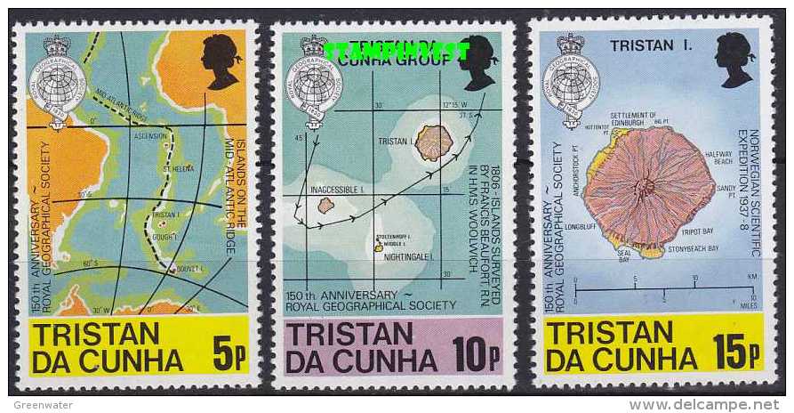 Tristan Da Cunha 1980 Maps 3v ** Mnh (21953) - Tristan Da Cunha