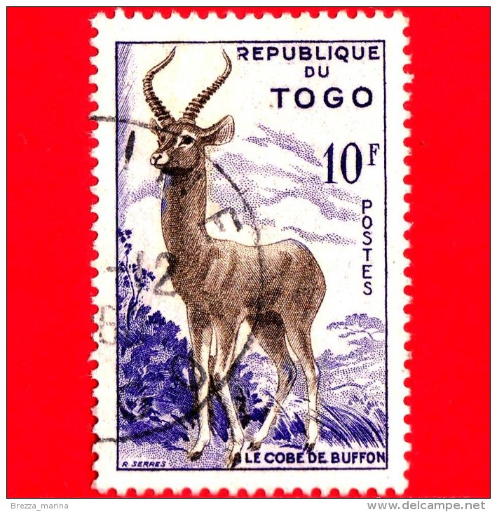 TOGO - Usato - 1957 - Animali - Le Cobe De Buffon - Adenota Kob - 10 - Gebraucht