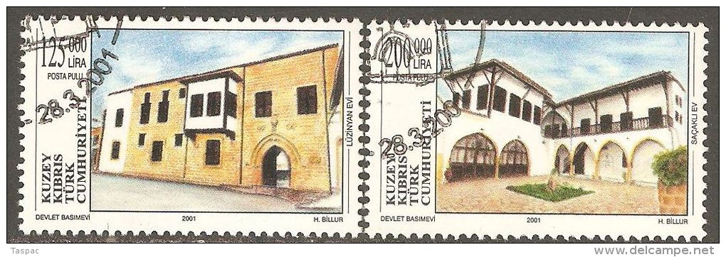 Turkish Cyprus 2001 Mi# 532-533 Used - Restored Buildings, Lefkosa - Used Stamps