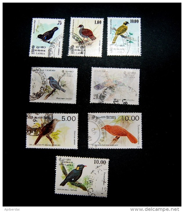 Sri Lanka - 1979/83/88/93  Best Values Of Birds Series (8) - Collections, Lots & Series