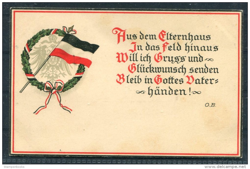 1915 Germany Patriotic Postcard Feldpost Kaiser Marine Matr. Art. Abtlg - Lettres & Documents