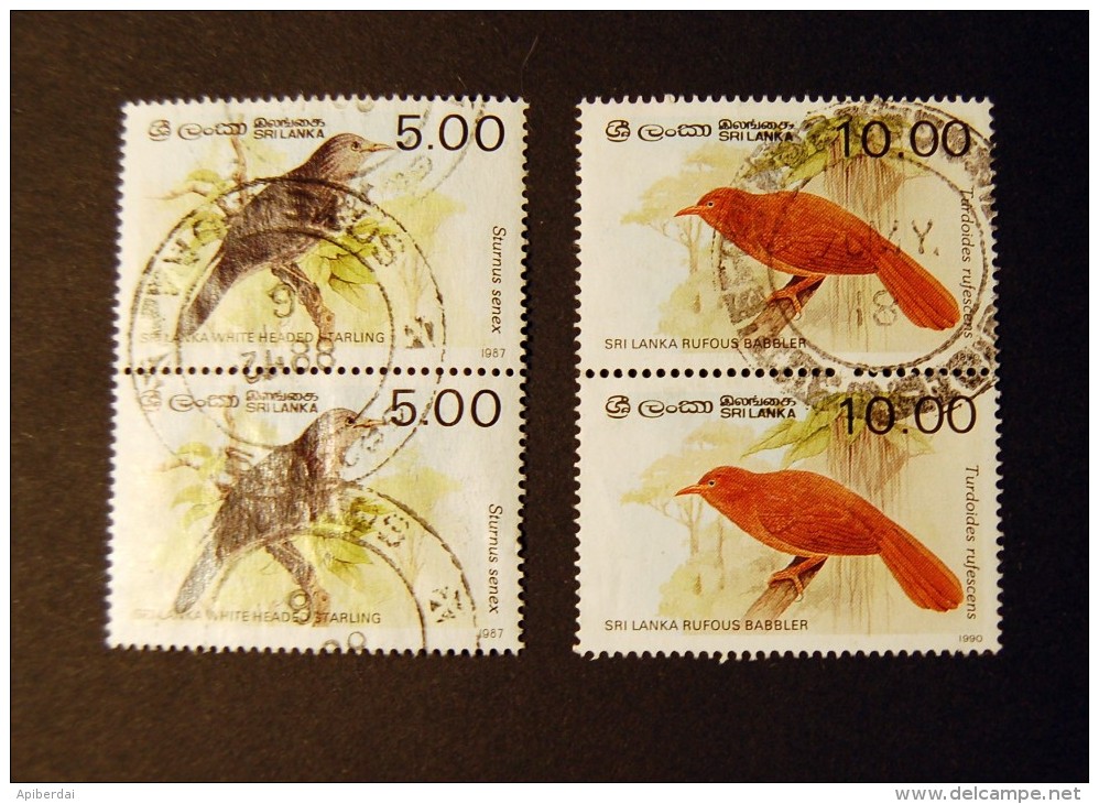 Sri Lanka - 1988  Best Values Of Birds Series - 5.00 + 10.00 - Collections, Lots & Series