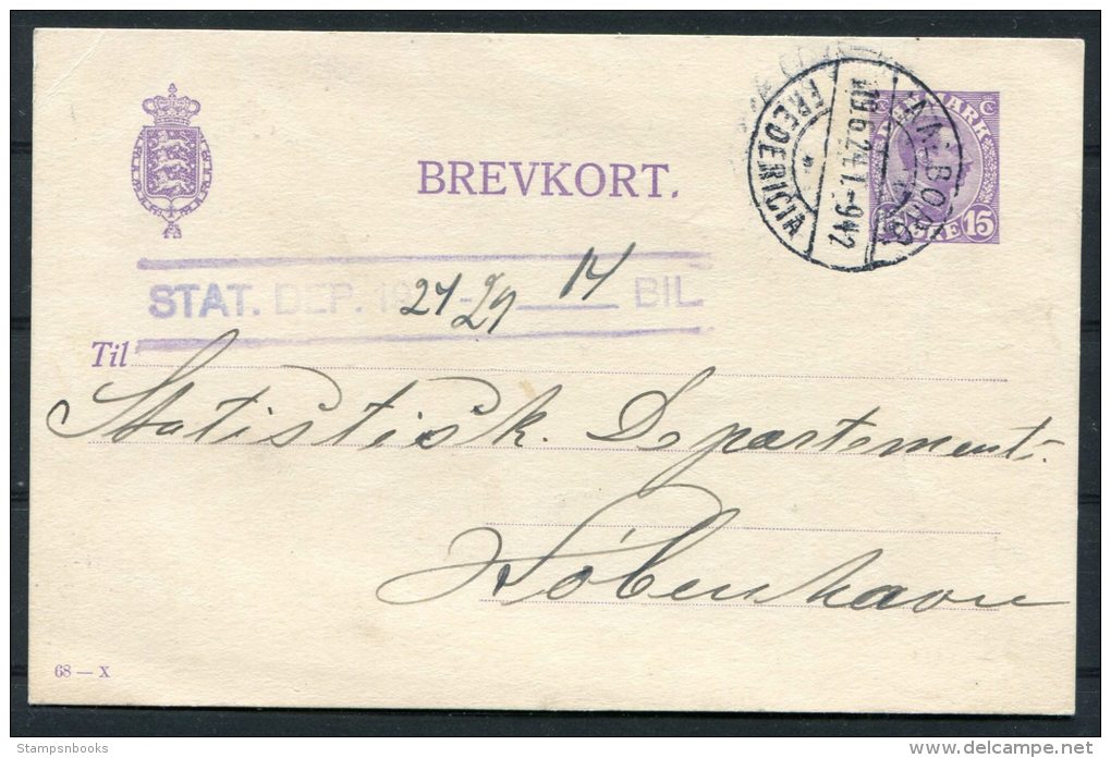 1924 Denmark Brevkort Aalborg - Fredericia TPO Railway Bahnpost - Covers & Documents