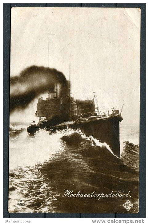 1910 Germany S.M.S. Torpedoboat Kaiserlichen Marine Feldpost Postcard - Warships