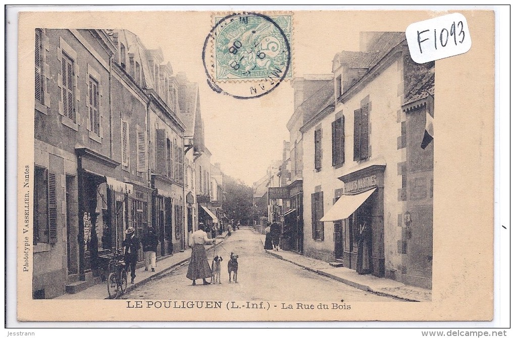 LE POULIGUEN- LA RUE DU BOIS-ANIMEE-COMMERCES - Le Pouliguen