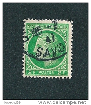 680  Type Ceres De Mazelin 2 Frs Vert Timbre  France 1945-47 Oblitéré - 1945-47 Cérès De Mazelin