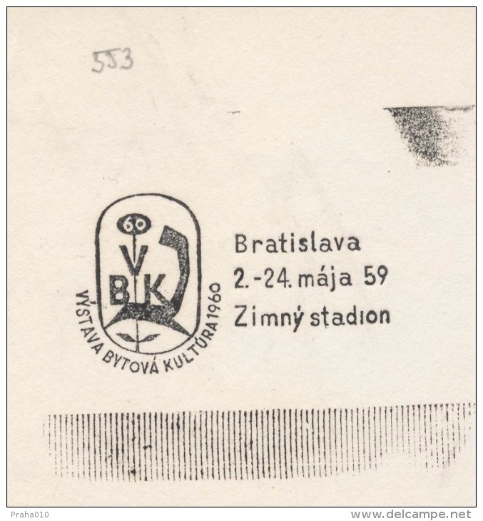 J1671 - Czechoslovakia (1945-79) Control Imprint Stamp Machine (R!): Exhibition Of Housing Culture 1960; Winter Stadium - Proofs & Reprints