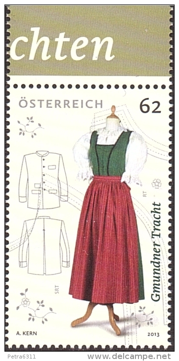 AUSTRIA ÖSTERREICH 2013 Gmundener Tracht MNH / ** / POSTFRISCH - Neufs