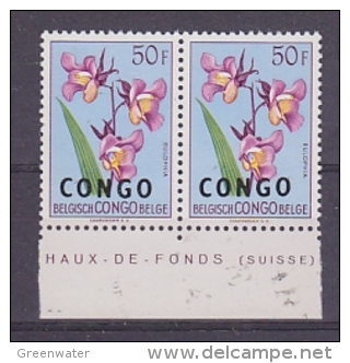 Congo Rep. 1960 50Fr Bloemen (paar)  ** Mnh (21974) - Nuevas/fijasellos