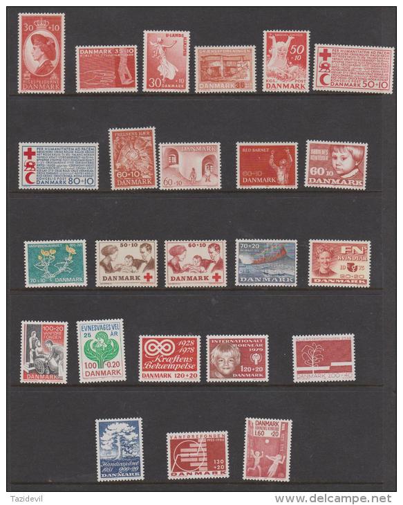 DENMARK - Collection 1960-1980 Semi Postals. Mixed Mint And Used - Collections