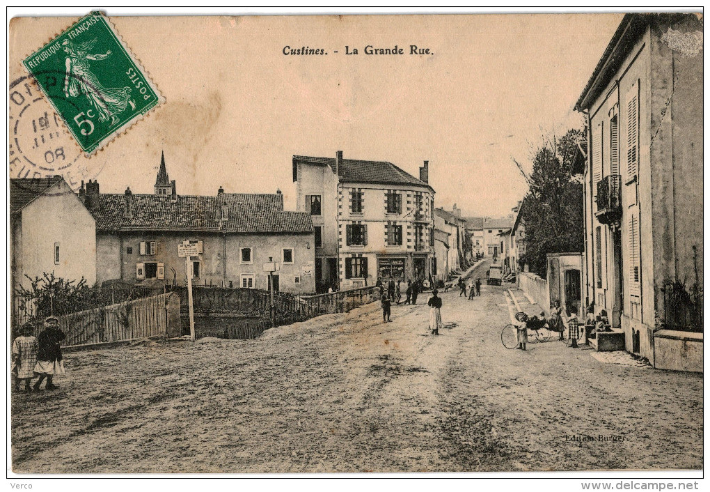 Carte Postale Ancienne De CUSTINES - Frouard