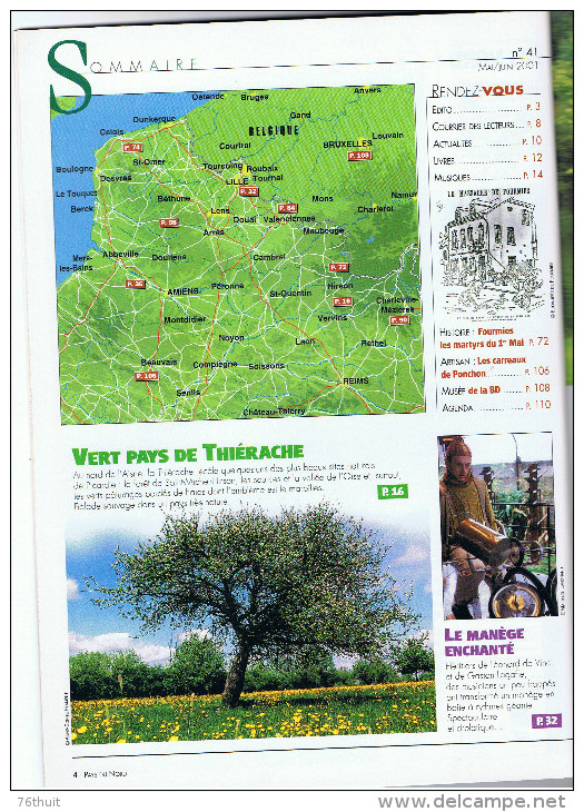 PAYS DU NORD - N° 41 - Mai Juin 2001  - Thiérache, En Bateau Sur Les Canaux, Le Lin, 80 Ans Dans Les Corons - Tourisme