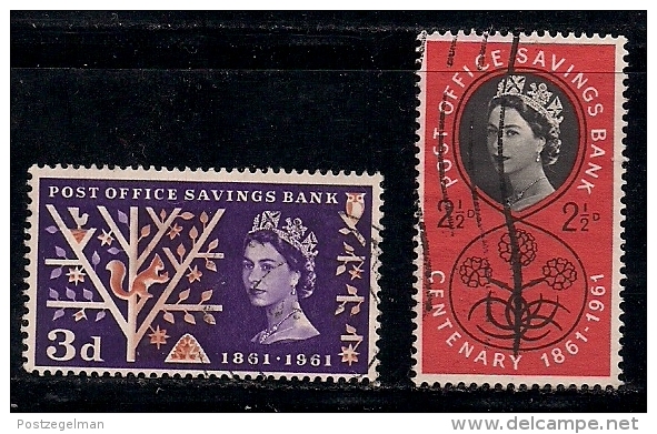 UK 1961 Used Stamp(s) Post Savings Bank 343-345 2 Values Only - Used Stamps