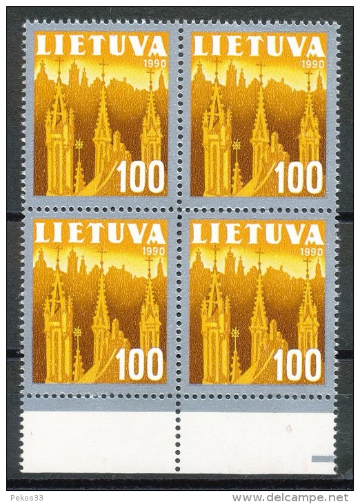 LITAUEN - Mi.Nr.   474 - 476    - Postfrisch   - 4er-Block - Litauen