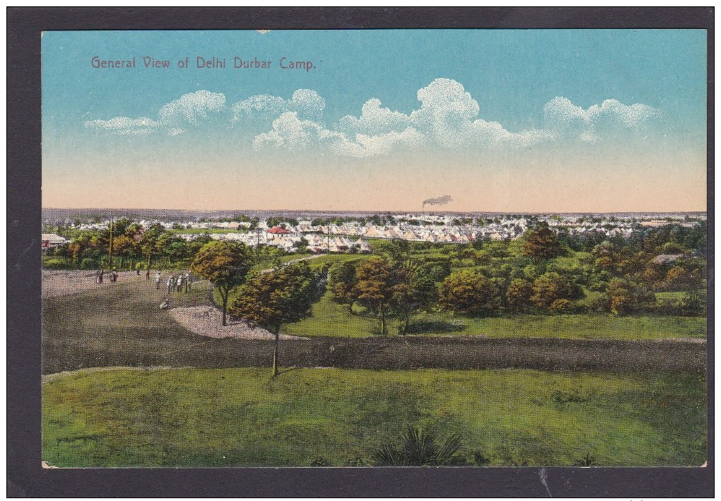 Antique Card, View Of Delhi Durbar Camp, Delhi, India K3. - India